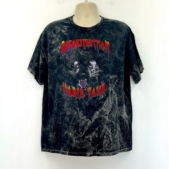 Ladrft - Deconstruction World Tour Black Panther Graphic Tye Dye T Shirt Large - Picture 1 of 8